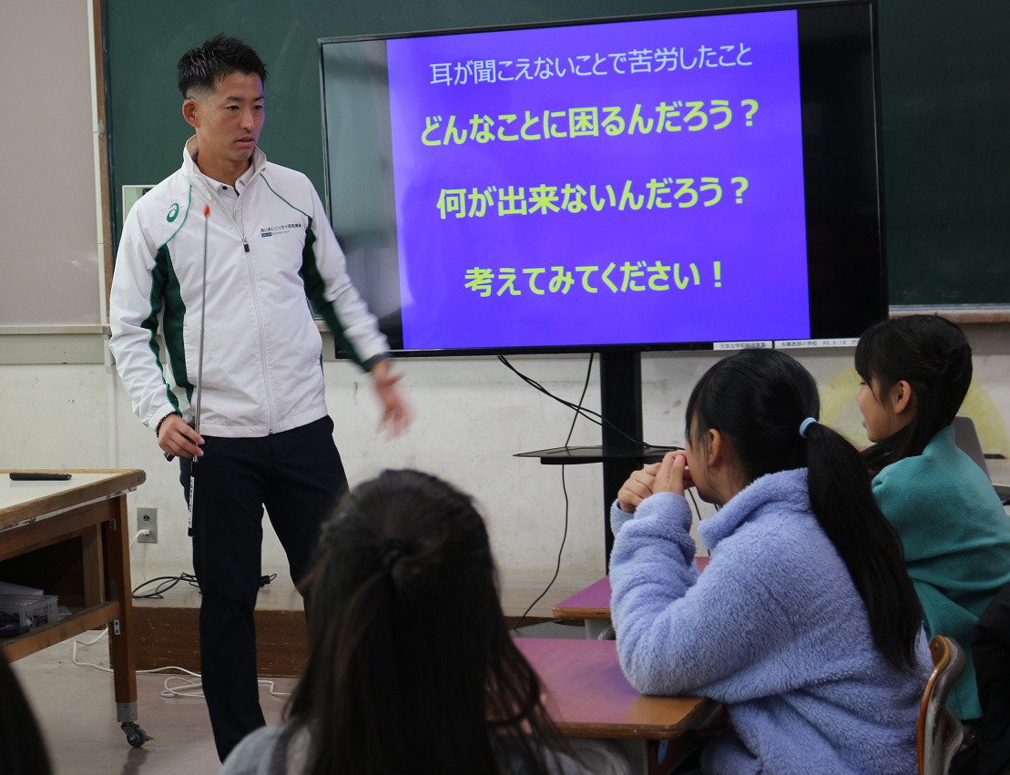 松元 卓巳選手が富山市律水橋西部小学校にて講演！