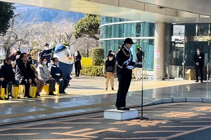 式典で挨拶